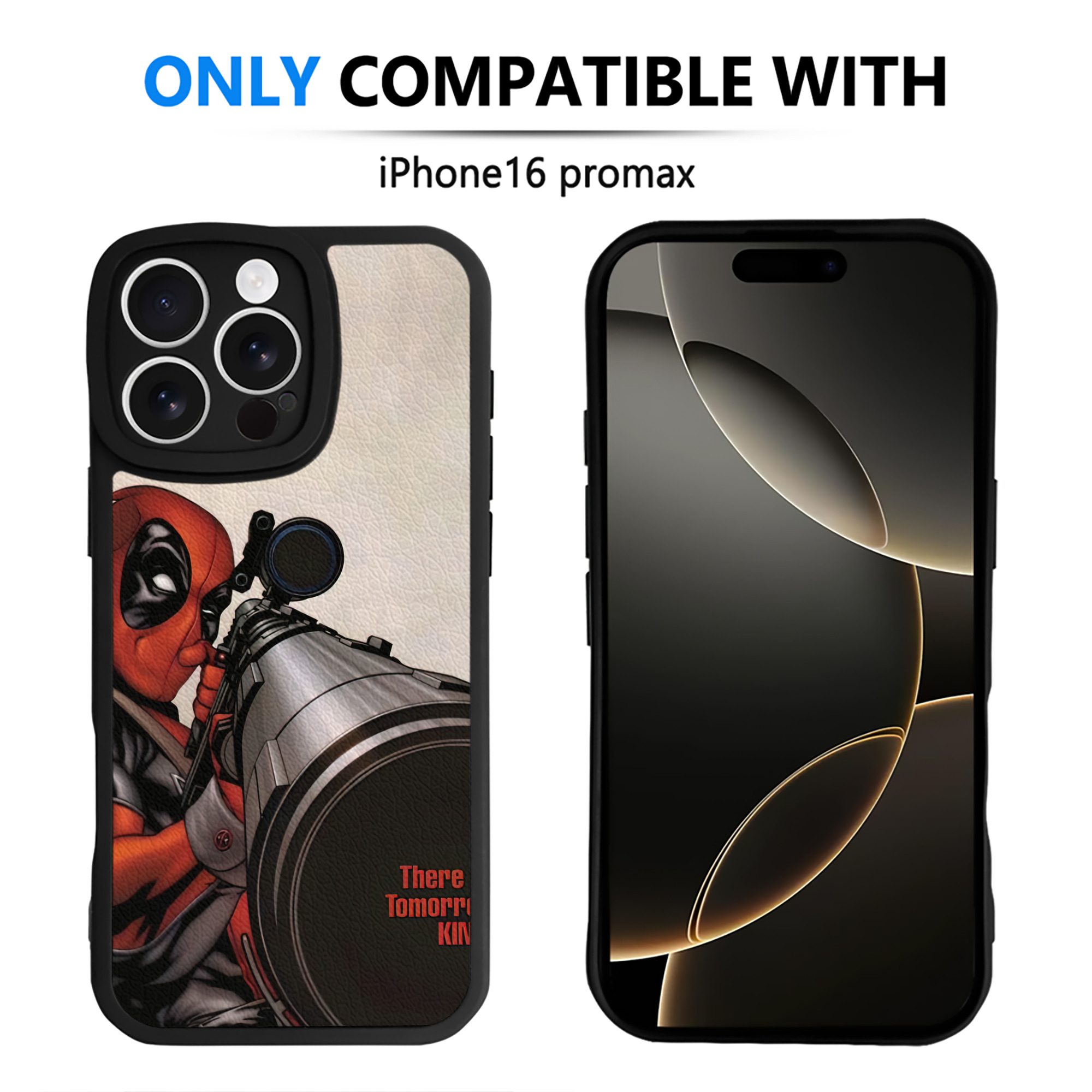 （画像用） Deadpool デッドプール 【iPhone 16シリーズ対応】シリコンスマホケース（レザー調） 材質：シリコン